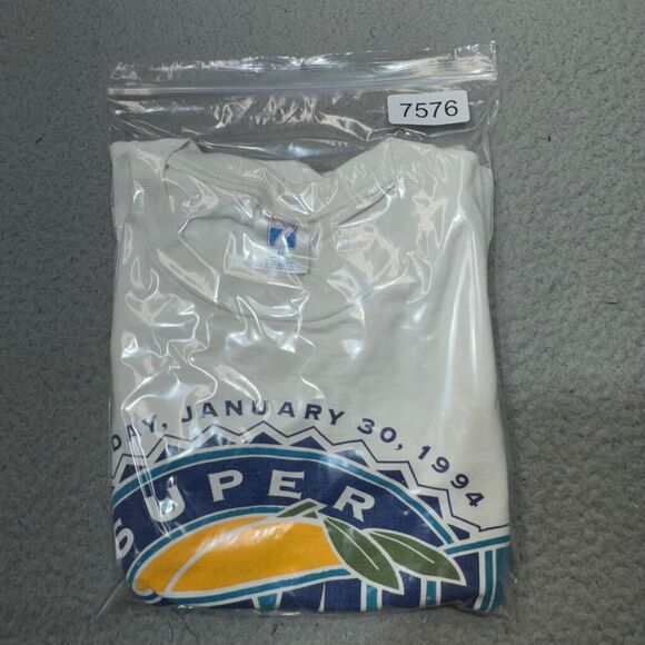 Vintage Dallas Cowboys Shirt Men Extra Large White 1994 Super Bowl Logo 7 XXVIII - Picture 16 of 16